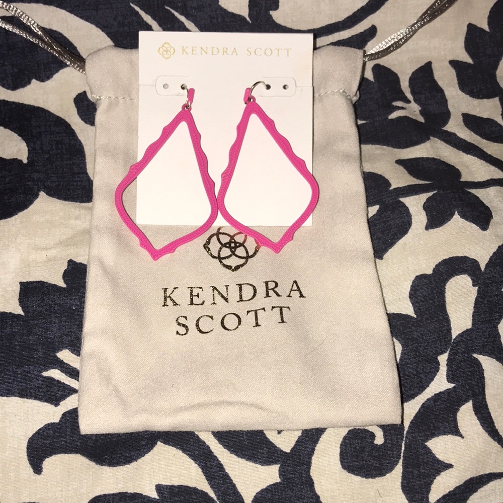 Pink Sophee Matte Drop Magenta Earrings